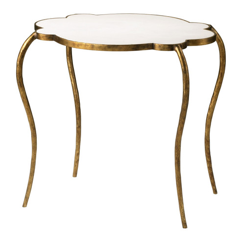 Flora Side Table in Gold/White (208|03039)