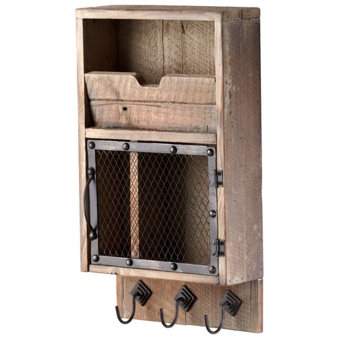 Casey Wall Organizer in Raw Iron And Natural Wood (208|04880)