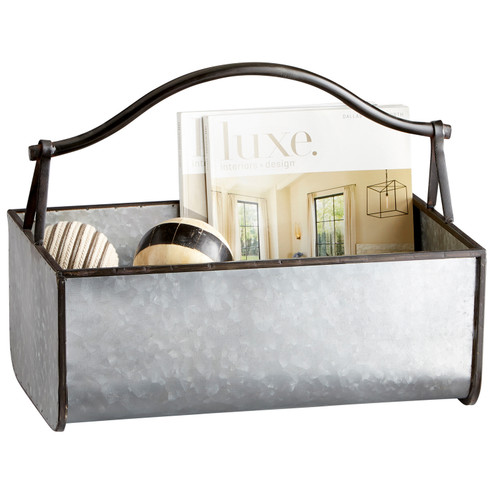 Tray in Galvanized Metal And Brown (208|09847)