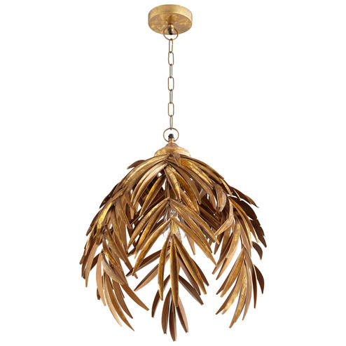 One Light Pendant in Aged Brass (208|10563)