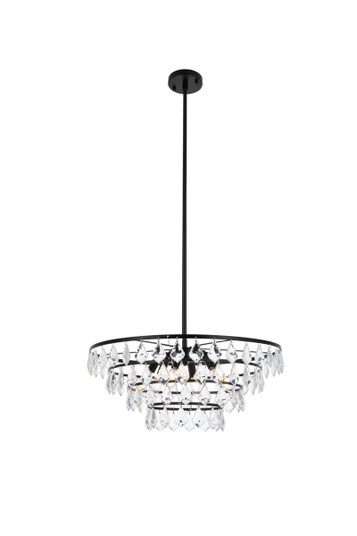 Ella Six Light Pendant in Black (173|1101D24BK)