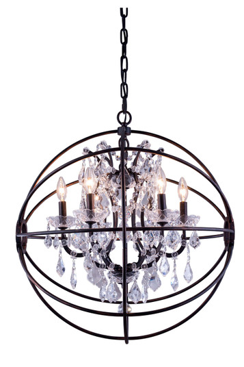 Geneva Six Light Chandelier in Dark Bronze (173|1130D25DB/RC)