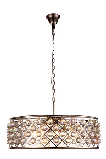 Madison Eight Light Chandelier in Polished Nickel (173|1214D32PN/RC)