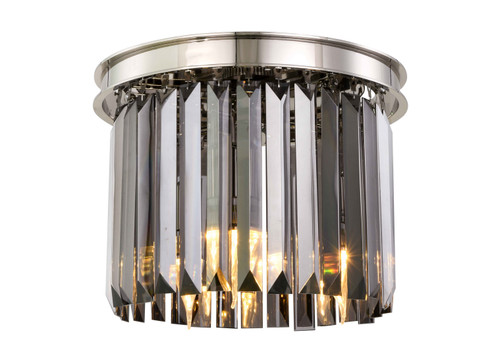 Sydney Three Light Flush Mount in Polished Nickel (173|1238F12PN-SS/RC)