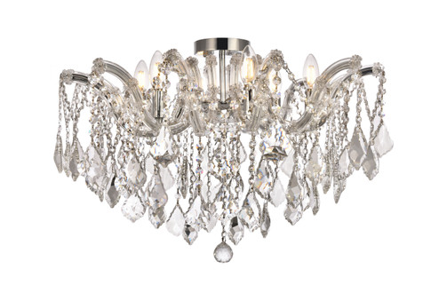 Maria Theresa Six Light Flush Mount in Chrome (173|2800F24C/RC)