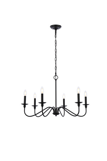 Rohan Six Light Chandelier in Matte Black (173|LD5056D30MB)