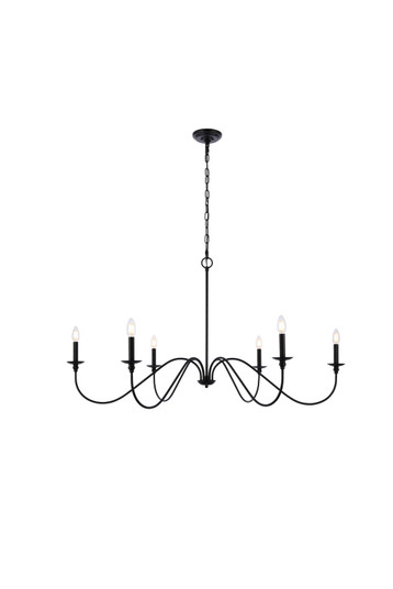 Rohan Six Light Chandelier in Matte Black (173|LD5056D48MB)