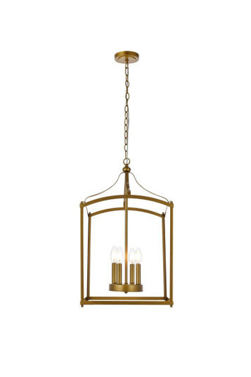 Janet Four Light Pendant in Brass (173|LD7070D15BR)