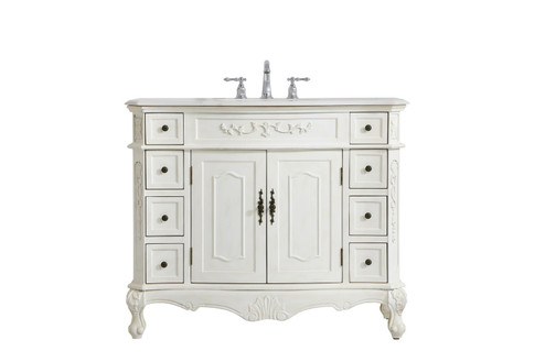 Danville Single Bathroom Vanity in antique white (173|VF10142AW)