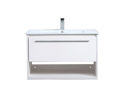 Kasper Single Bathroom Floating Vanity in White (173|VF43030WH)