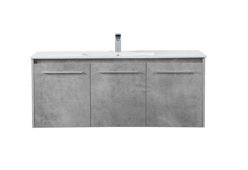 Rasina Single Bathroom Floating Vanity in Concrete Grey (173|VF44048CG)