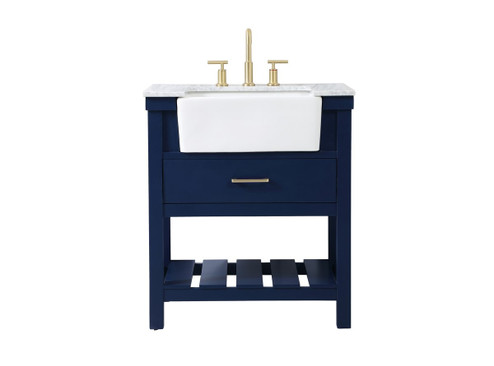 Clement Single Bathroom Vanity in Blue (173|VF60130BL)