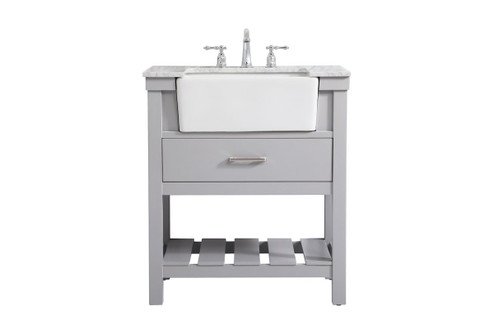 Clement Single Bathroom Vanity in Grey (173|VF60130GR)