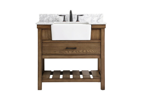 Clement Single Bathroom Vanity in Driftwood (173|VF60136DW-BS)
