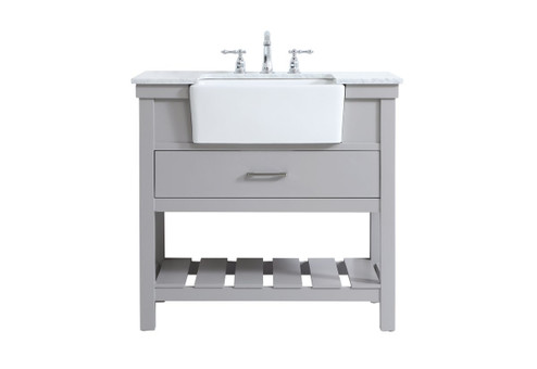 Clement Single Bathroom Vanity in Grey (173|VF60136GR)