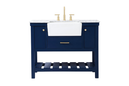 Clement Single Bathroom Vanity in Blue (173|VF60142BL)