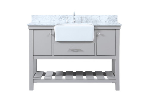 Clement Single Bathroom Vanity in Grey (173|VF60148GR-BS)