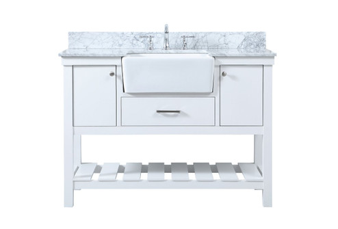 Clement Single Bathroom Vanity in White (173|VF60148WH-BS)