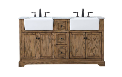 Franklin Double Bathroom Vanity in Driftwood (173|VF60260DDW)