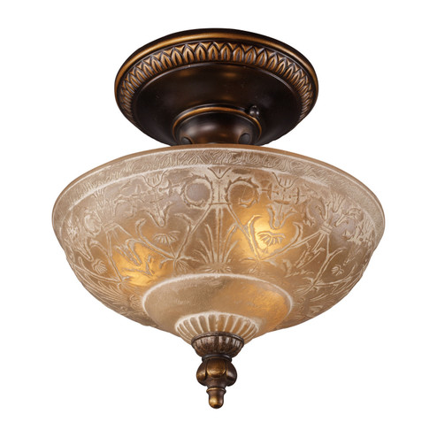 Restoration Three Light Semi Flush Mount in Golden Bronze (45|08100-AGB)