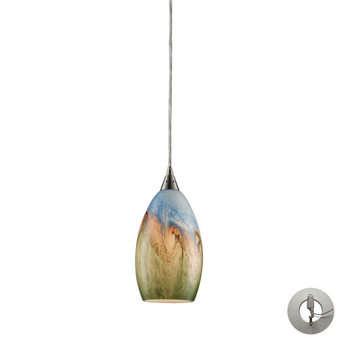 Geologic One Light Mini Pendant in Satin Nickel (45|10077/1-LA)