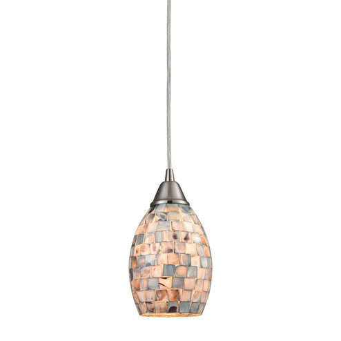 Capri One Light Mini Pendant in Satin Nickel (45|10444/1)