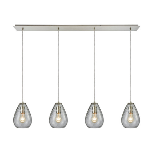 Lagoon Four Light Pendant in Satin Nickel (45|10760/4LP)