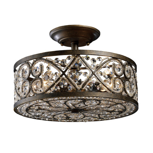 Amherst Four Light Semi Flush Mount in Antique Bronze (45|11286/4)