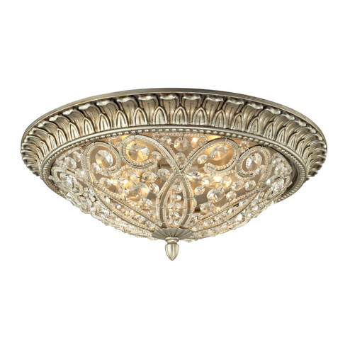 Andalusia Four Light Flush Mount in Aged Silver (45|11694/4)