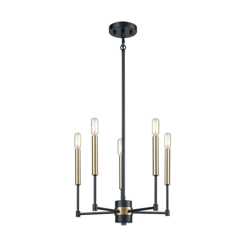 Livingston Five Light Chandelier in Matte Black (45|15276/5)