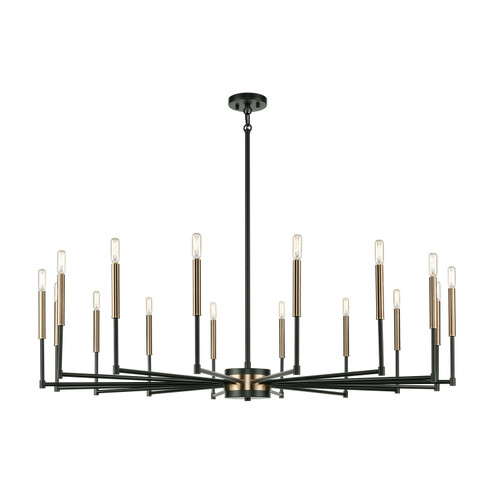 Livingston 16 Light Chandelier in Matte Black (45|15280/16)