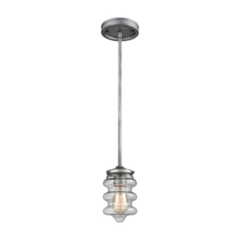 Synchronis One Light Mini Pendant in Weathered Zinc (45|16170/1)