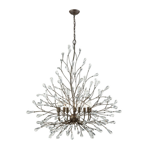 Crislett Nine Light Chandelier in Sunglow Bronze (45|18244/9)