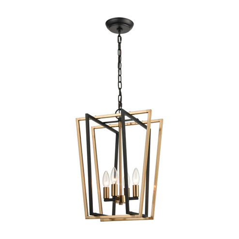 Bridgette Four Light Pendant in Matte Black (45|18356/4)