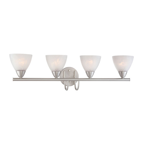 Tia Four Light Vanity in Matte Nickel (45|190018117)