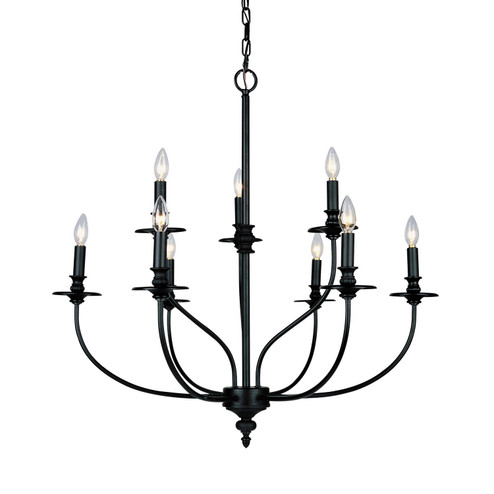 Hartford Nine Light Chandelier in Oil Rubbed Bronze (45|289-OB)