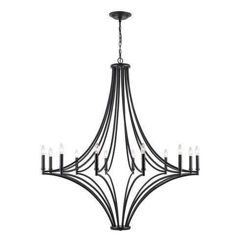 Spanish Villa 12 Light Chandelier in Charcoal (45|33438/12)