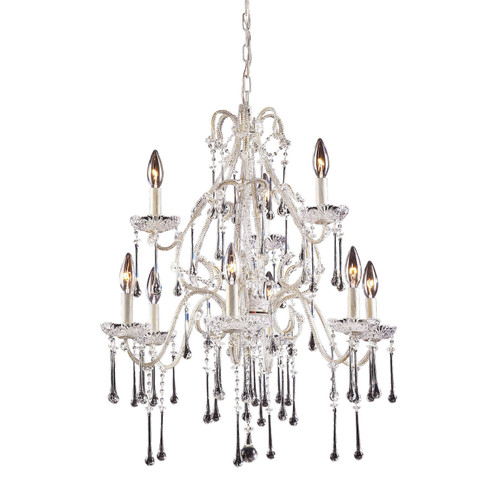 Opulence Nine Light Chandelier in Antique White (45|4003/6+3CL)