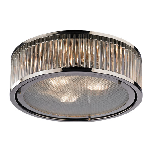 Linden Manor Three Light Flush Mount in Polished Nickel (45|46103/3)