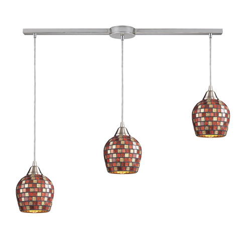 Fusion Three Light Pendant in Satin Nickel (45|528-3L-MLT)