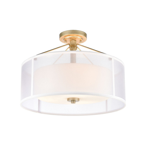 Diffusion Three Light Semi Flush Mount in Aged Silver (45|57034/3)