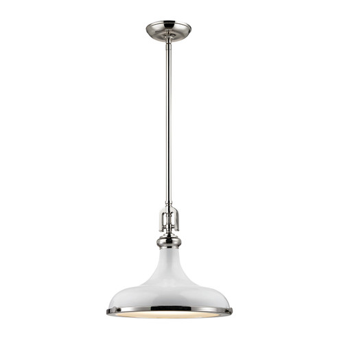 Rutherford One Light Pendant in Gloss White (45|57041/1)