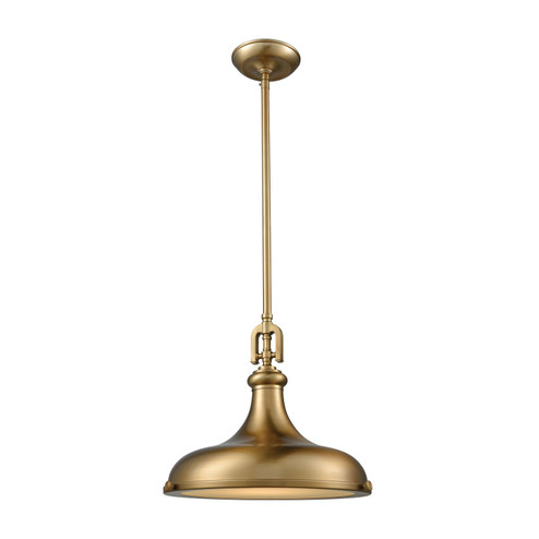 Rutherford One Light Pendant in Satin Brass (45|57071/1)