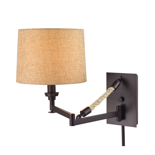 Natural Rope One Light Wall Sconce in Oil Rubbed Bronze (45|63060-1)