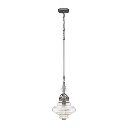 Gramercy One Light Mini Pendant in Weathered Zinc (45|66168/1)