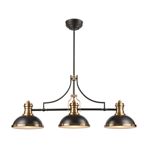 Chadwick Three Light Linear Chandelier in Oil Rubbed Bronze (45|67217-3)