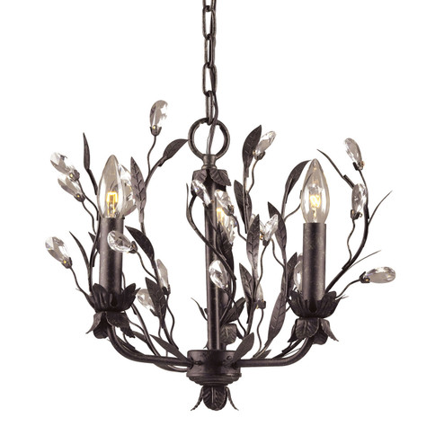 Circeo Three Light Chandelier in Deep Rust (45|8058/3)