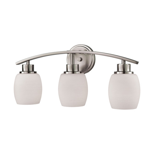 Casual Mission Three Light Vanity in Brushed Nickel (45|CN170312)