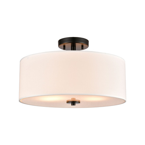 Oakland Two Light Semi Flush Mount in Black (45|CN290286)