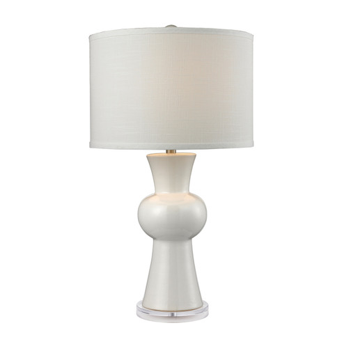 White Ceramic One Light Table Lamp in Gloss White (45|D2618)